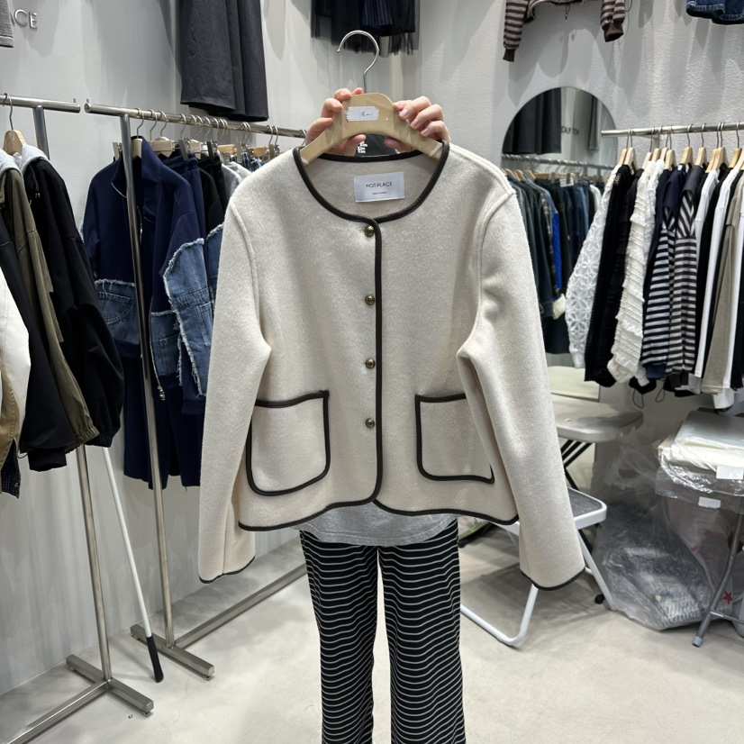 HOT PLACE東大門㊣實拍女裝新品人氣熱賣休閑真品夾克羊毛HOT PLACE/DREAM GIRIS夾克