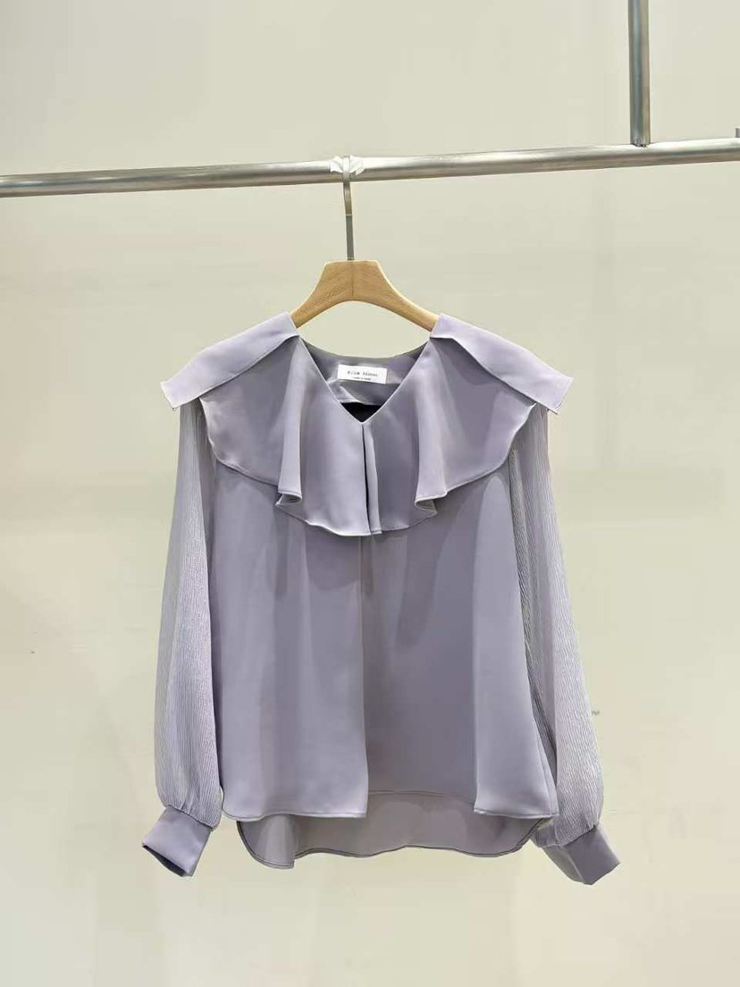 BLUE RIBBON韓國直郵㊣女士新款真品職業熱賣時尚襯衫蕾絲衫BLUE RIBBON襯衫/蕾絲衫