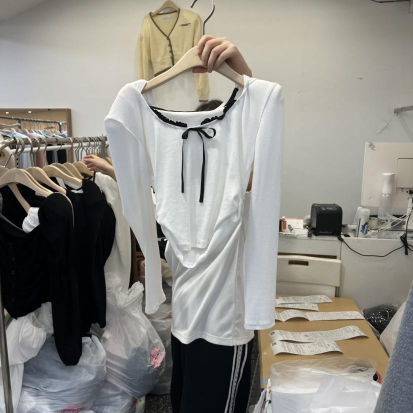 空韓國直郵㊣女士新款休閑真品時尚推薦人氣職業長袖T恤連帽衫SAGE BRUSH長袖T恤