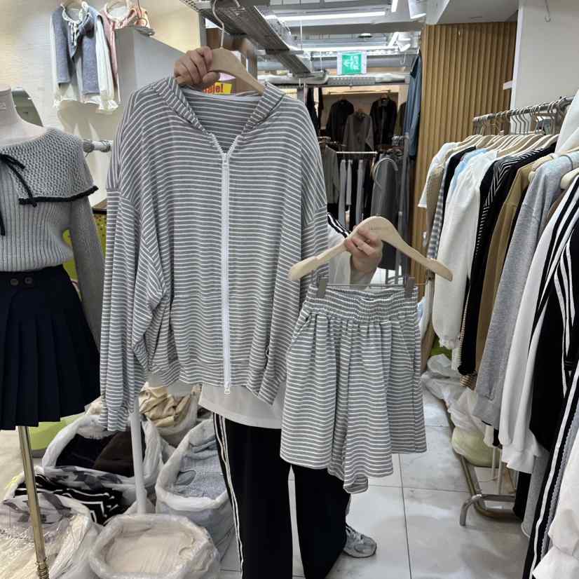空韓國代購㊣女士新款職業熱賣時尚休閑推薦真品套裝套裝條紋SAGE BRUSH套裝