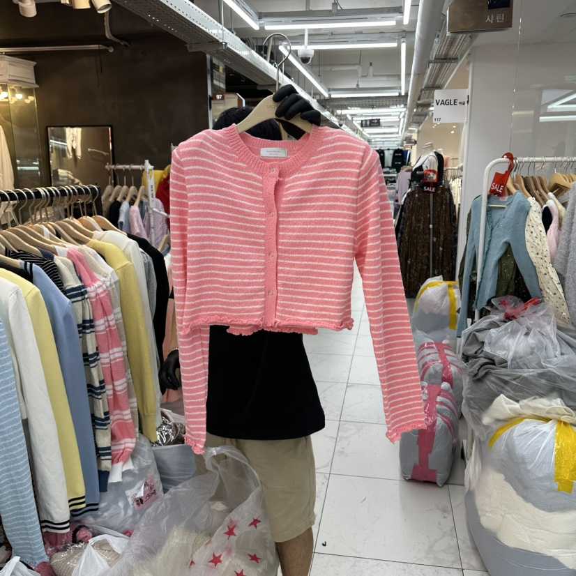 空東大門㊣實拍女裝新品休閑熱賣時尚人氣套裝含吊帶套裝條紋SAGE BRUSH套裝