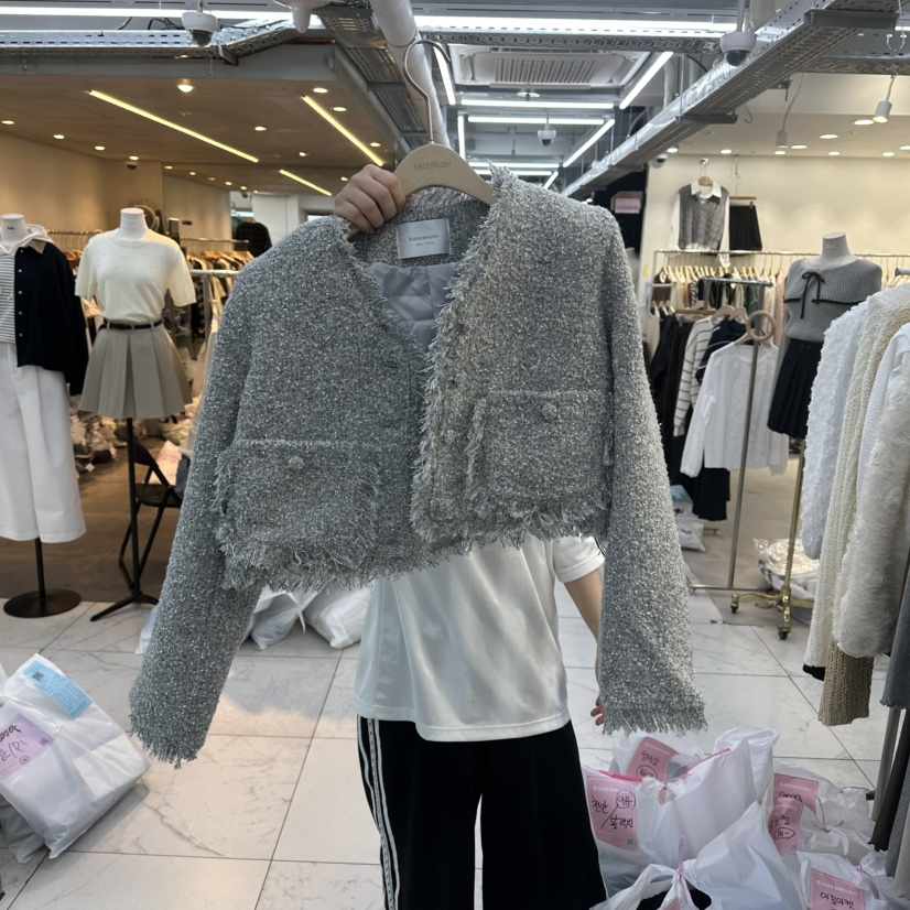 空東大門㊣直郵女裝新款職業推薦人氣真品熱賣25秋冬夾克花呢SAGE BRUSH夾克