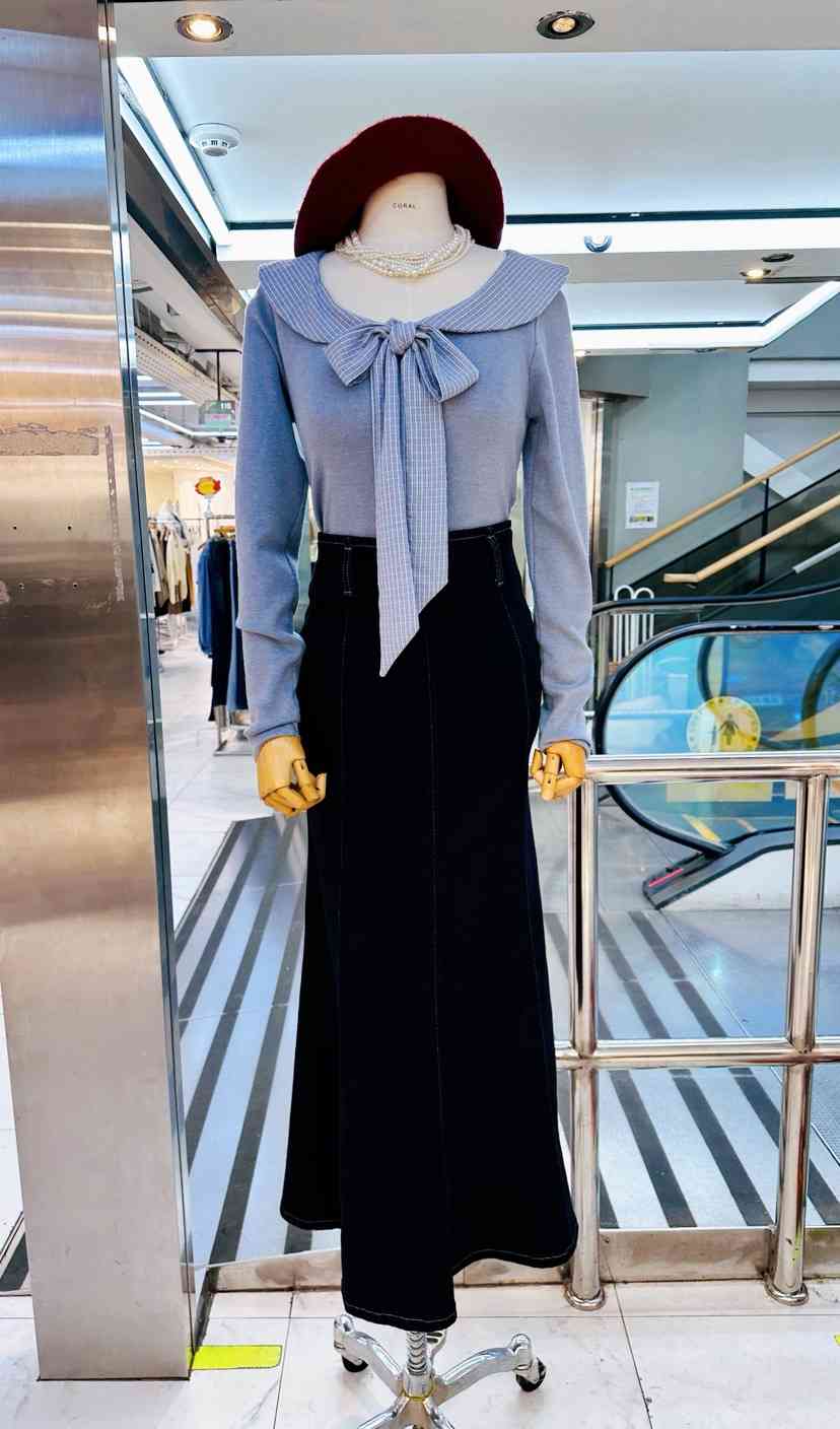 CORAL韓國直郵㊣女裝新品休閑職業真品熱賣人氣針織衫不含項鏈CORAL針織衫