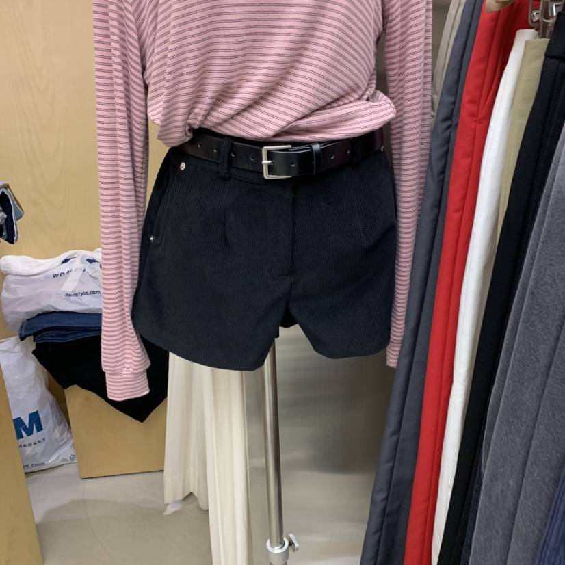 PLEASURE東大門㊣直郵女士新款25秋冬人氣熱賣短褲不含腰帶PLEASURE短褲