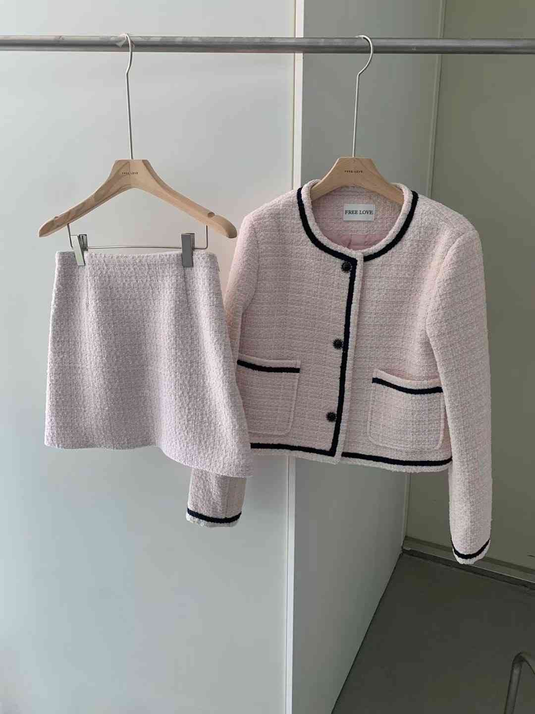 FREELOVE東大門㊣實拍女士新品推薦25秋冬真品時尚套裝花呢FREELOVE套裝