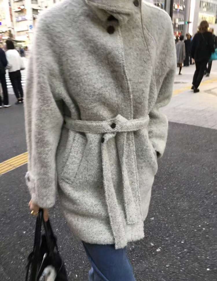 LONDON FLAT韓國代購㊣女裝新品熱賣25秋冬職業中長款大衣LONDON FLAT中長款大衣