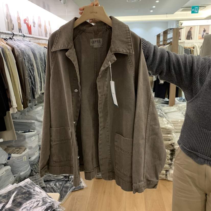 OP PER東大門㊣實拍女裝新品推薦人氣休閑真品25秋冬職業夾克OPPER-simplebeige夾克