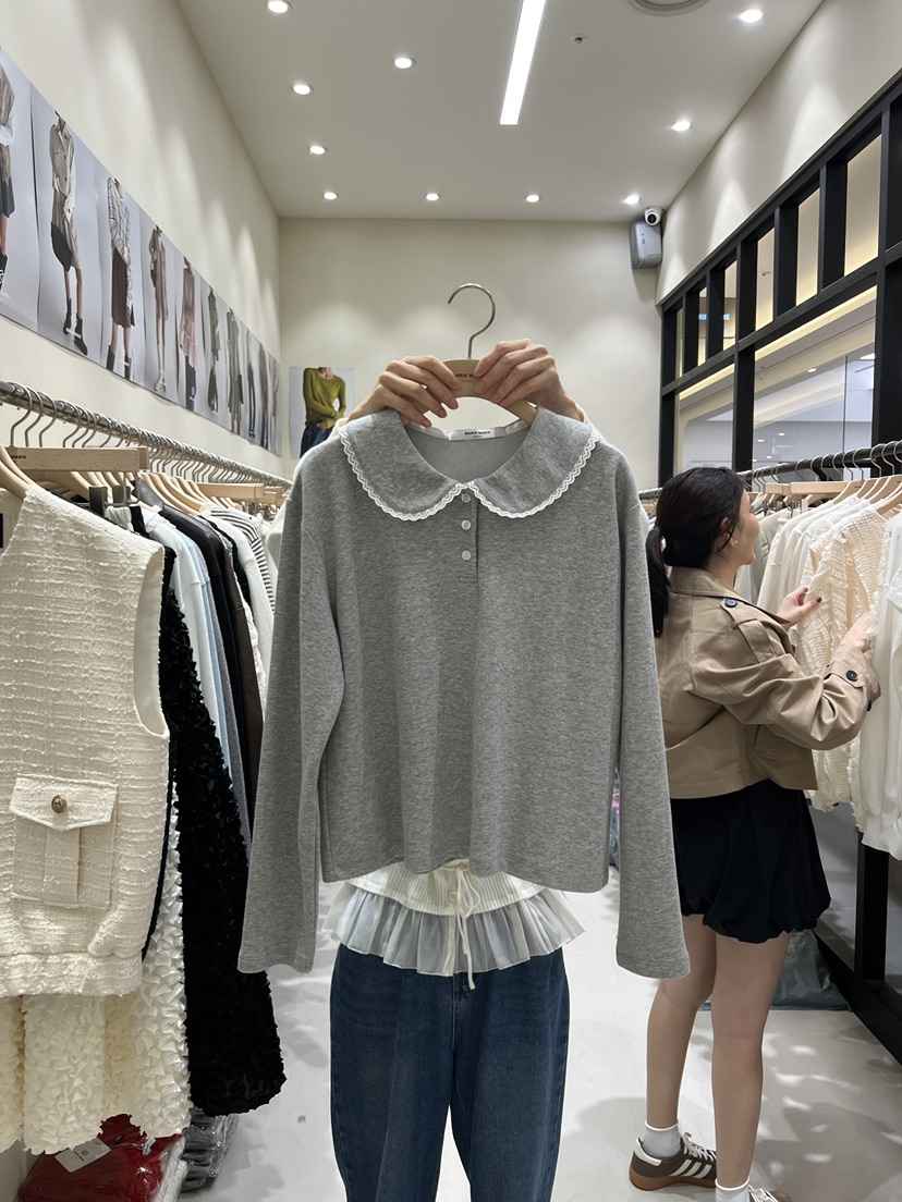 MARIE MARIE韓國直郵㊣女裝新品熱賣時尚25秋冬職業長袖T恤MARIE MARIE長袖T恤