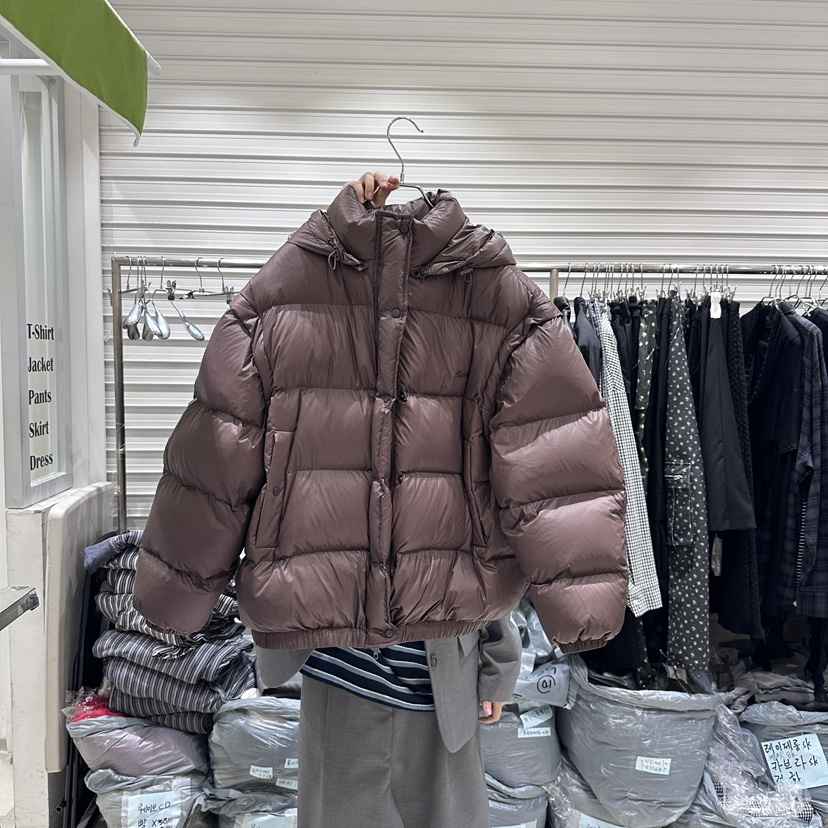 BRICKLANE東大門㊣實拍女士新款25秋冬短款羽絨服可拆卸填充BRICKLANE短款羽絨服