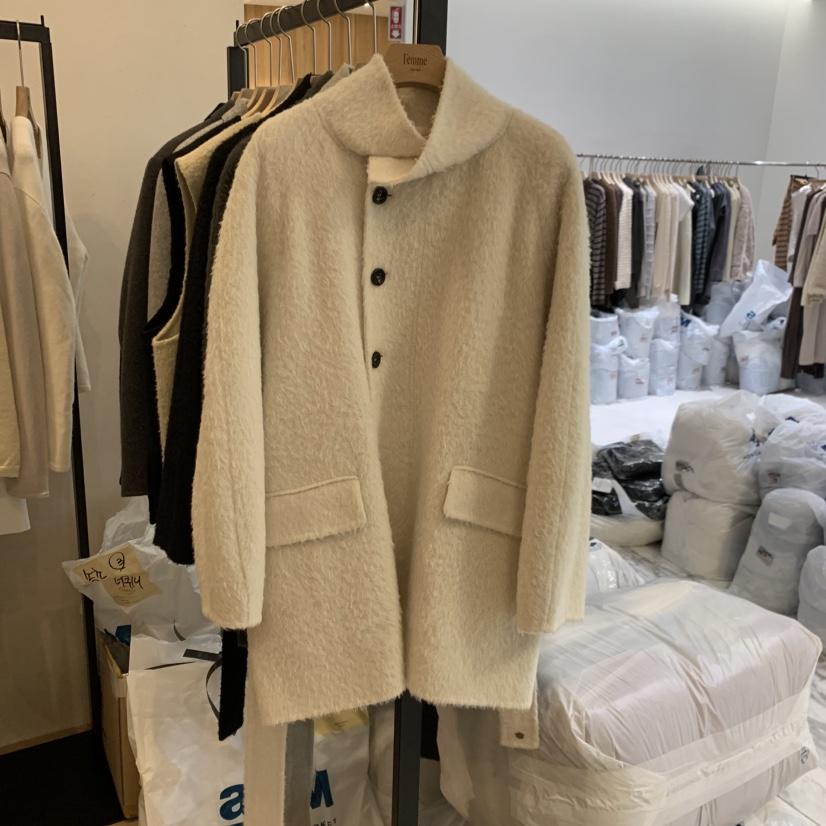 LA MAGIE FEMME東大門㊣實拍女士新品職業中長款大衣含腰帶Lamagie Femme中長款大衣