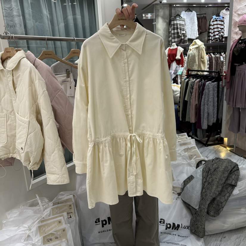 OURMOMENT東大門㊣實拍女士新品25秋冬推薦職業連衣裙燈芯絨OURMOMENT連衣裙