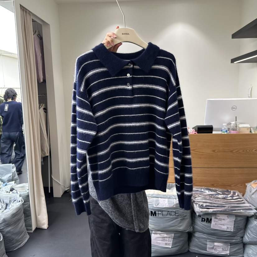 BANUL東大門㊣實拍女裝新品25秋冬職業時尚休閑熱賣推薦針織衫BANUL針織衫
