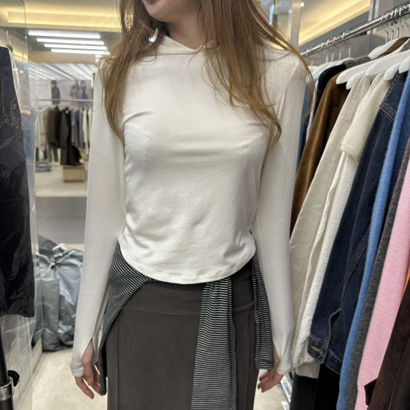 HELVETICA東大門㊣直郵女士新品25秋冬休閑時尚長袖T恤連帽衫HELVETICA長袖T恤