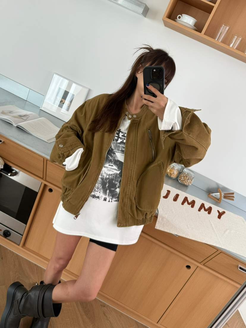 JIMMY東大門㊣直郵女裝新款職業真品推薦熱賣休閑時尚夾克棉質JIMMY/REMAKE夾克