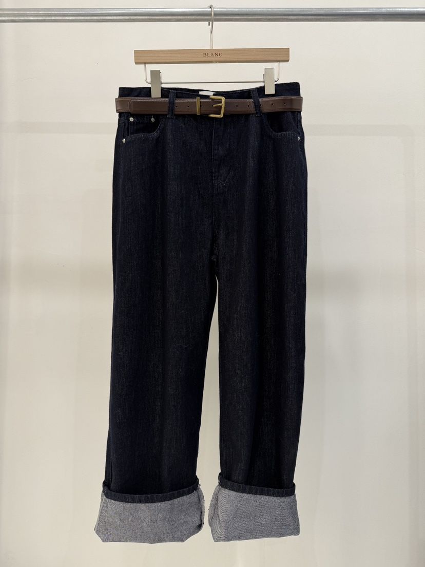 BLANC-A東大門㊣代購女裝新品休閑職業熱賣牛仔褲不含腰帶BLANC-A牛仔褲