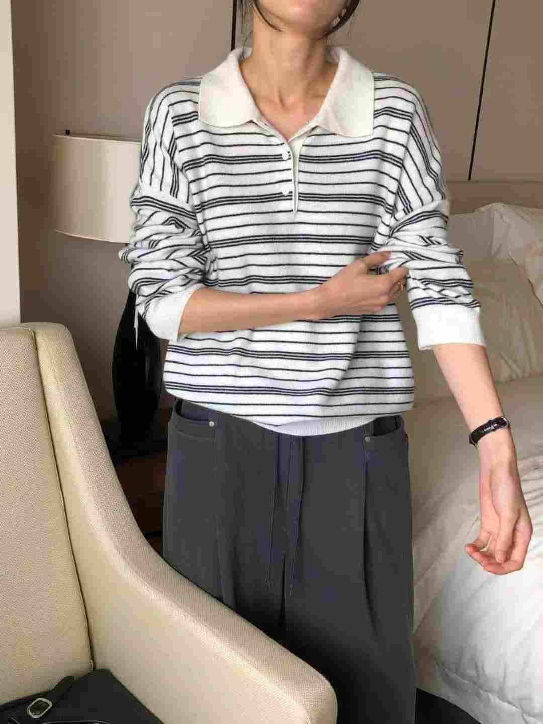 THE LIB韓國代購㊣女裝新品人氣時尚休閑25秋冬熱賣針織衫THE LIB針織衫