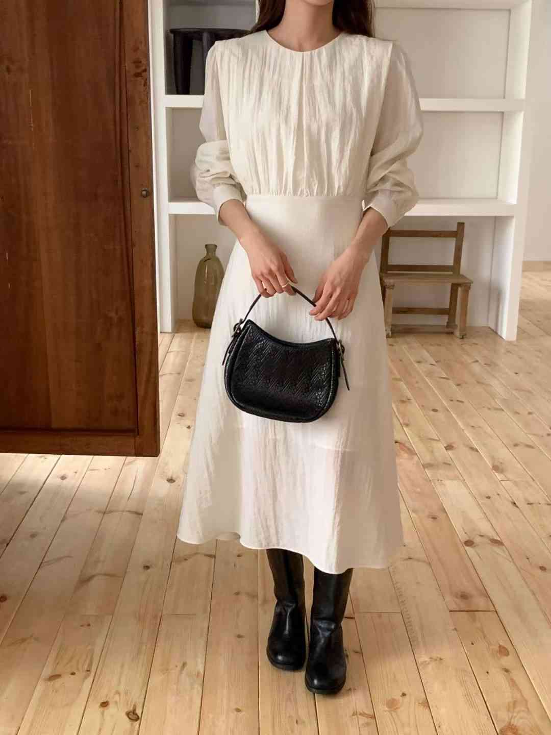 THE LIB東大門㊣實拍女裝新品職業25秋冬熱賣人氣休閑連衣裙THE LIB連衣裙