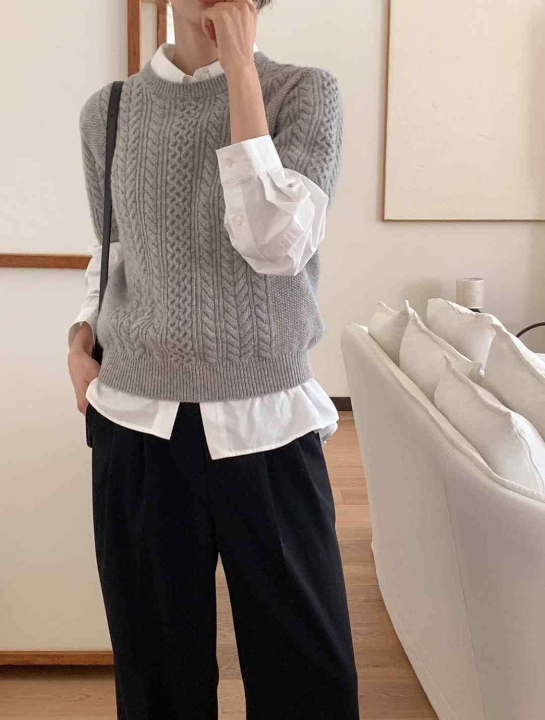 SUNDAY韓國直郵㊣女裝新品職業熱賣25秋冬人氣針織衫不含內搭SUNDAY針織衫