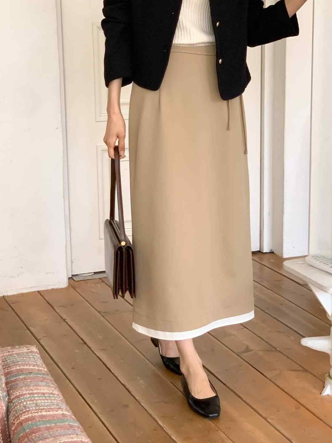 SUNDAY韓國代購㊣女裝新品真品時尚推薦人氣職業熱賣休閑長裙SUNDAY長裙