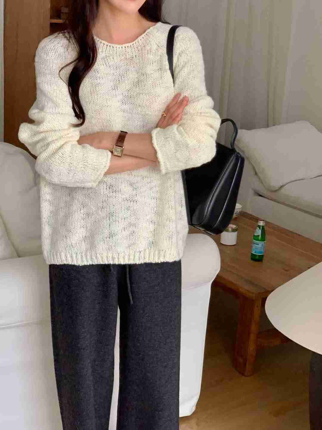 SUNDAY韓國直郵㊣女裝新品熱賣25秋冬人氣職業真品時尚針織衫SUNDAY針織衫