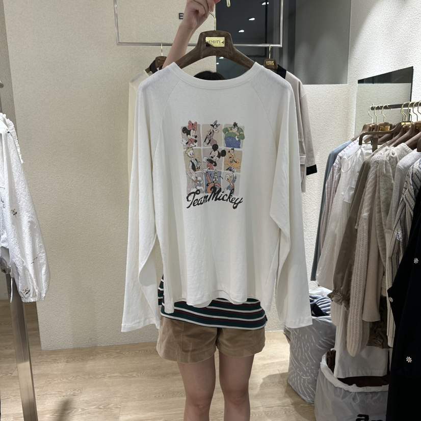 EMPTY韓國代購㊣女裝新品人氣熱賣職業推薦休閑25秋冬長袖T恤EMPTY長袖T恤