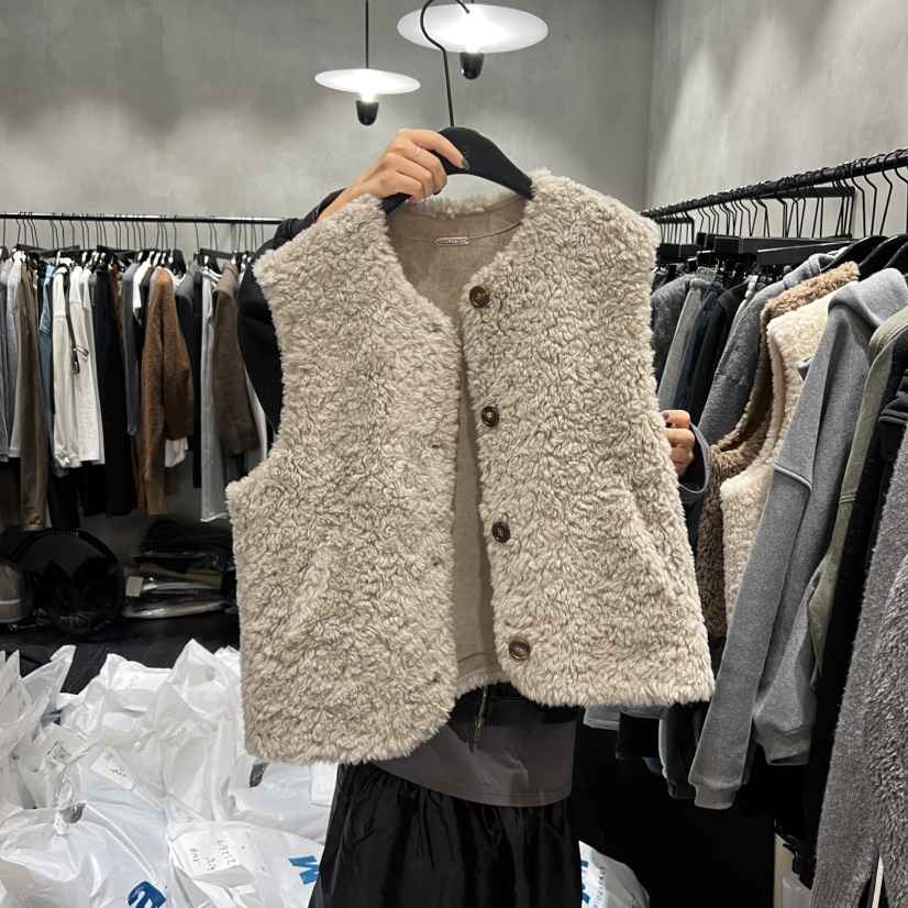 TUG韓國直郵㊣女裝新品真品推薦休閑25秋冬熱賣時尚馬甲羊毛TUG馬甲