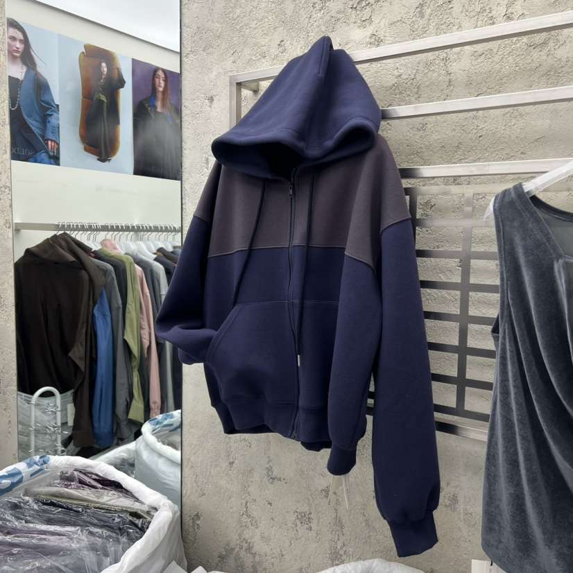 SOLD OUT韓國代購㊣女士新品真品25秋冬職業休閑衛衣拉鏈連帽SOLD OUT衛衣
