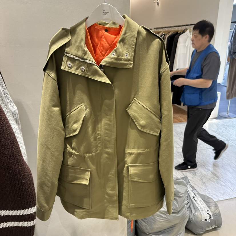 THE SECOND GROW東大門㊣直郵女裝新品熱賣推薦25秋冬夾克高領THE SECOND GROW夾克