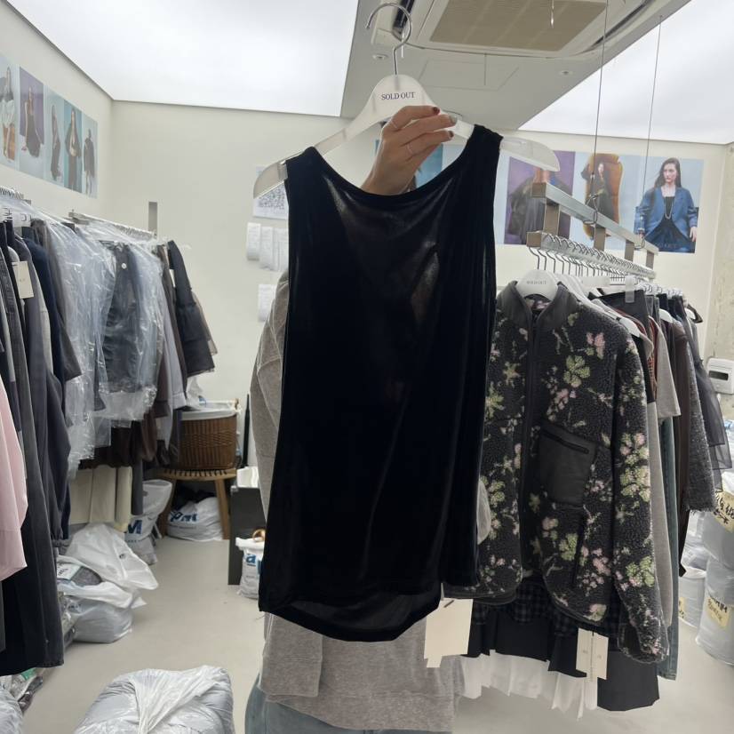 SOLD OUT東大門㊣實拍女裝新品休閑25秋冬職業真品吊帶背心SOLD OUT吊帶/背心