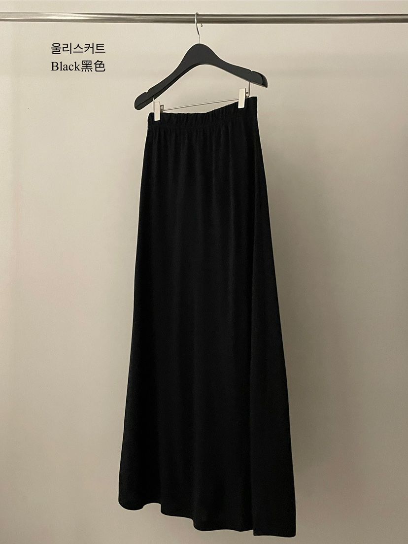 FLAT GARDEN/LA MUETTE/JAMIESTONE韓國直郵㊣女士新品休閑長裙羊毛FLAT GARDEN/LA MUETTE/JAMIESTONE長裙