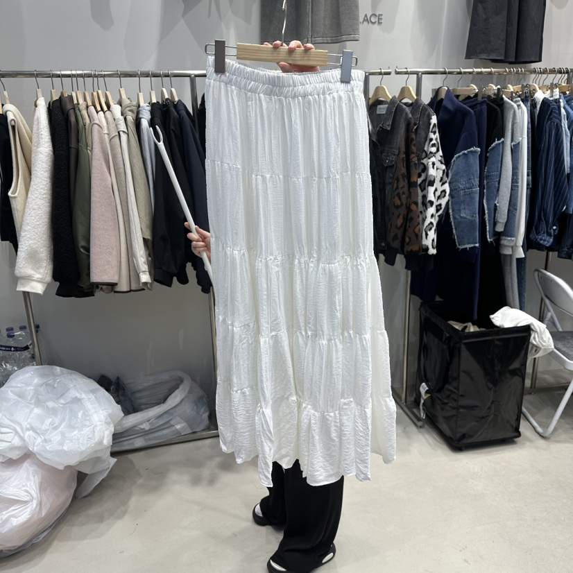 HOT PLACE東大門㊣代購女士新品休閑25秋冬推薦職業長裙褶裙HOT PLACE/DREAM GIRIS長裙