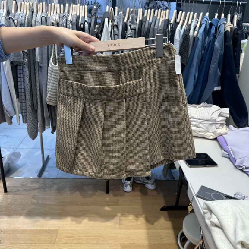 TARA東大門㊣實拍女裝新品職業真品人氣休閑推薦25秋冬短裙羊毛TARA短裙