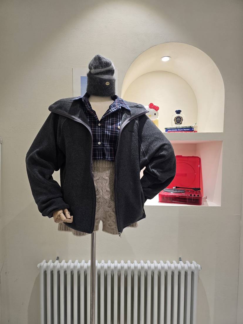 LIKEVAM東大門㊣代購女裝新款熱賣人氣夾克不含內搭羊毛拉鏈LIKEVAM夾克