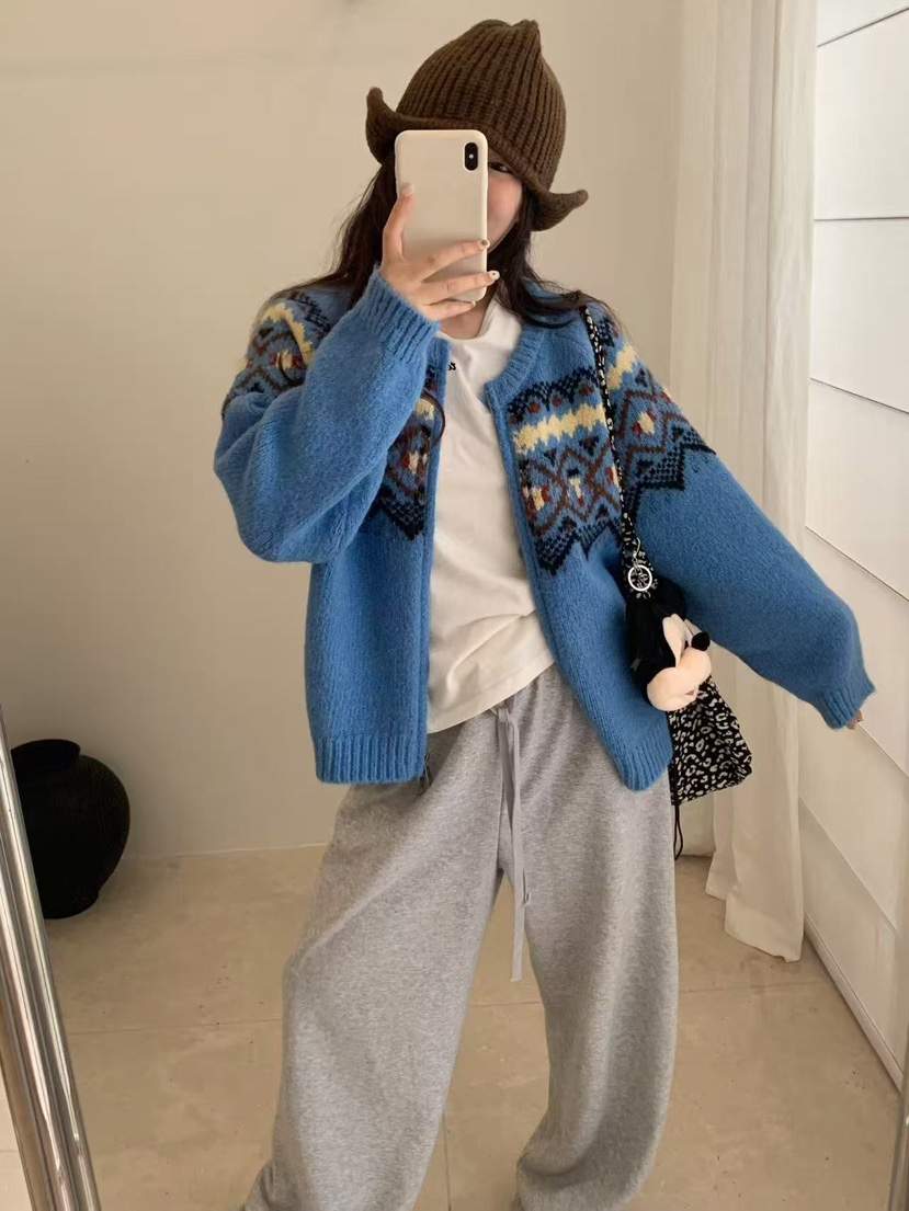 FRILL-T東大門㊣直郵女士新品休閑時尚推薦真品針織衫拉鏈FRILL-T針織衫