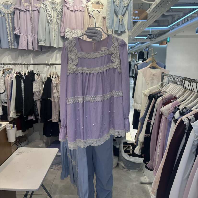 PAPA東大門㊣實拍女裝新品真品25秋冬推薦熱賣職業襯衫蕾絲衫PAPA襯衫/蕾絲衫