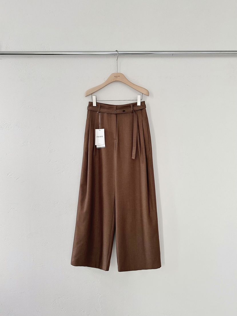 2ND GATE東大門㊣代購女裝新品熱賣25秋冬休閑休閑褲含腰帶2ND GATE休閑褲
