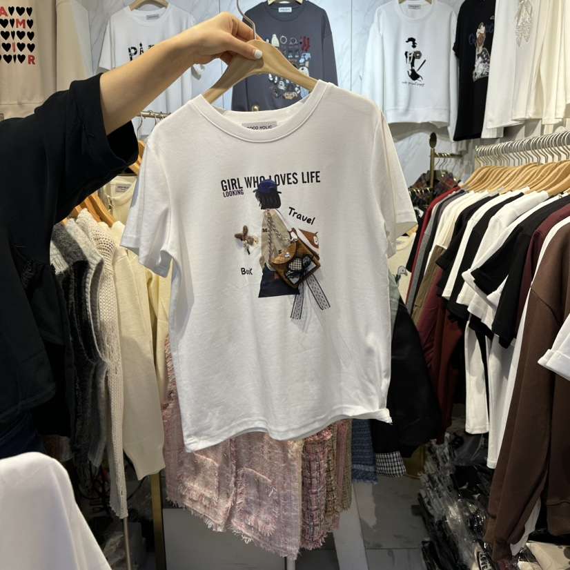 COCO HOLIC韓國代購㊣女裝新品職業推薦休閑熱賣人氣25秋冬T恤COCO HOLICT恤