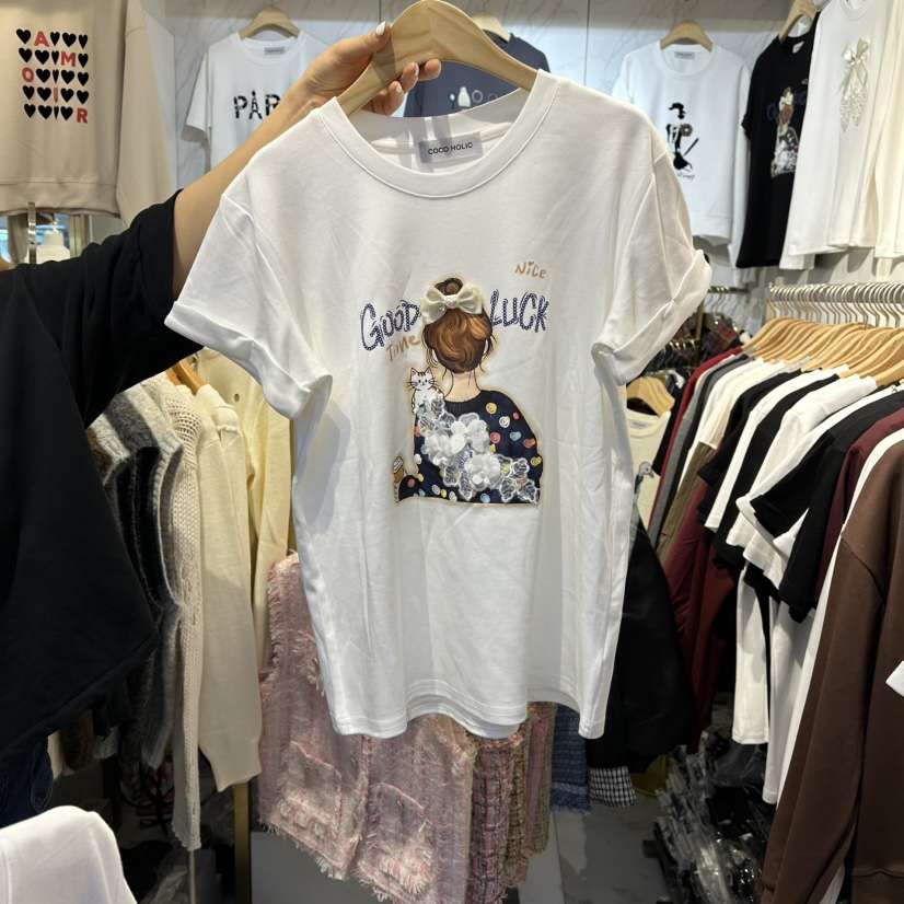 COCO HOLIC東大門㊣實拍女裝新款真品職業時尚休閑人氣T恤COCO HOLICT恤