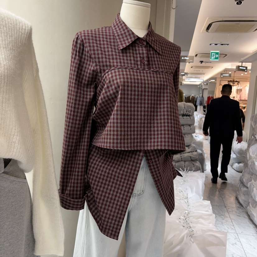 MURR韓國代購㊣女裝新品熱賣25秋冬真品休閑人氣時尚套裝格紋MURR套裝