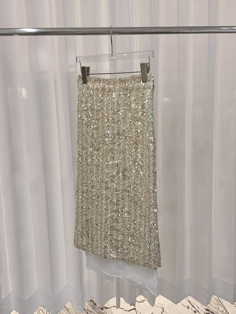 FABRIC韓國代購㊣女裝新品職業休閑真品人氣熱賣長裙羊毛花呢FABRIC長裙