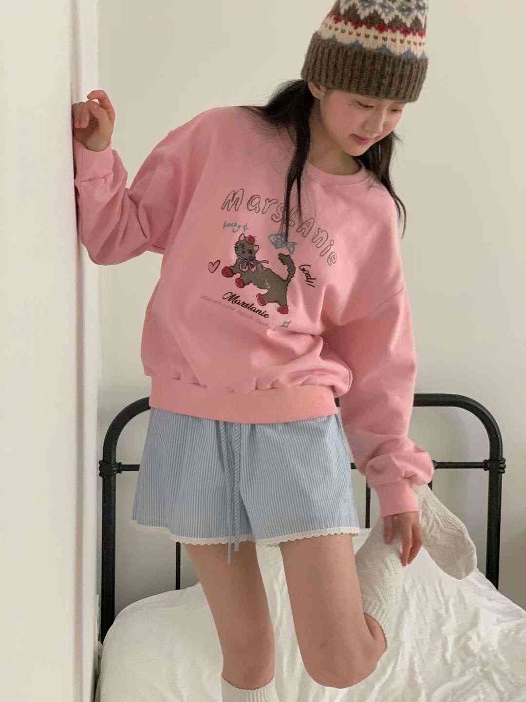 FIVE韓國直郵㊣女裝新品熱賣時尚真品推薦休閑25秋冬人氣衛衣FIVE衛衣