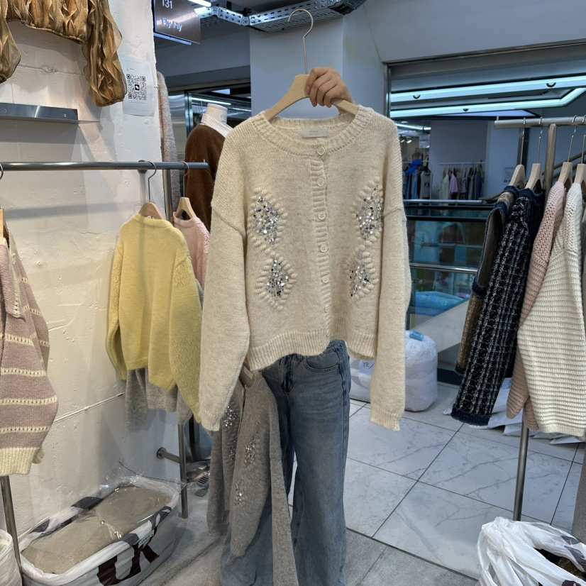 FLY FLY韓國直郵㊣女裝新款休閑職業真品時尚熱賣毛衣開衫FLY FLY毛衣
