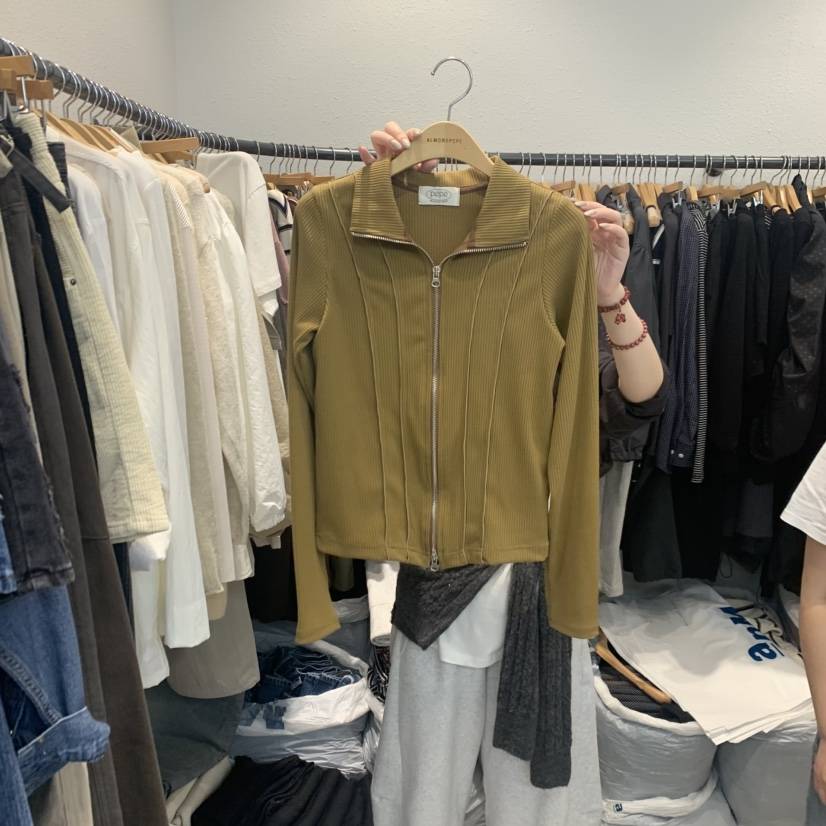 ALMOND PEPE韓國直郵㊣女士新品休閑職業時尚熱賣衛衣拉鏈ALMOND PEPE衛衣