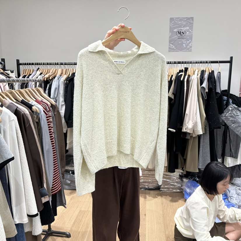 M.G.N韓國代購㊣女裝新品25秋冬真品人氣休閑推薦熱賣針織衫MAGNET針織衫