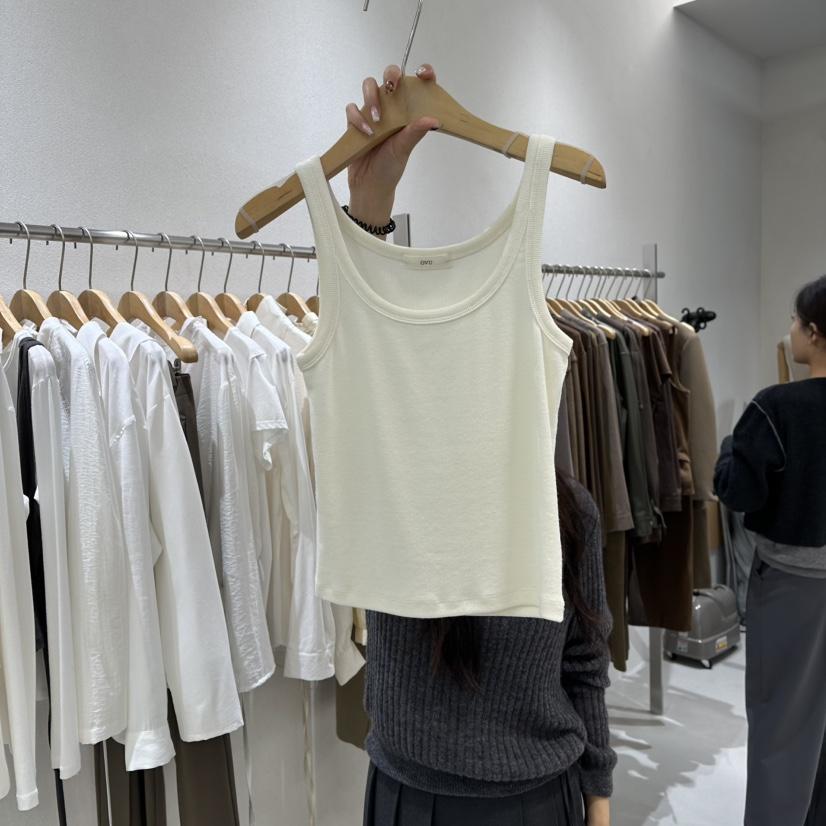 OVU韓國代購㊣女士新品25秋冬休閑熱賣真品推薦吊帶背心安哥拉OVU吊帶/背心