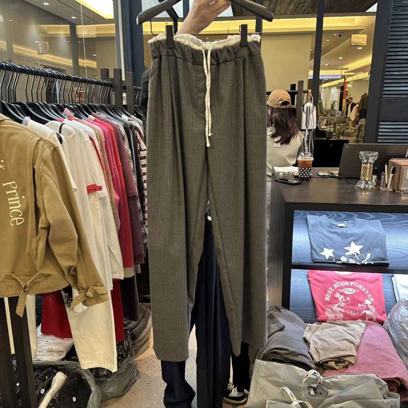 LE ETOILE東大門㊣實拍女裝新品25秋冬熱賣時尚休閑褲拼色LE ETOILE休閑褲