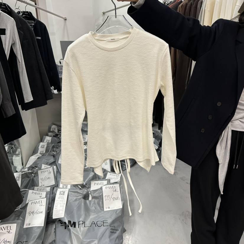 PAVEL東大門㊣代購女士新款真品25秋冬職業時尚熱賣長袖T恤PAVEL長袖T恤
