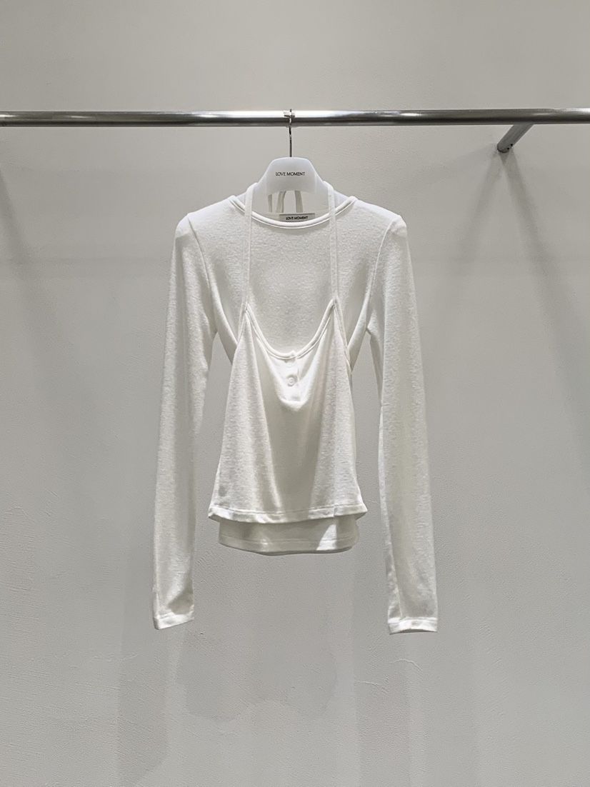 LOVE MOMENT韓國代購㊣女士新品25秋冬熱賣職業長袖T恤套裝LOVE MOMENT長袖T恤