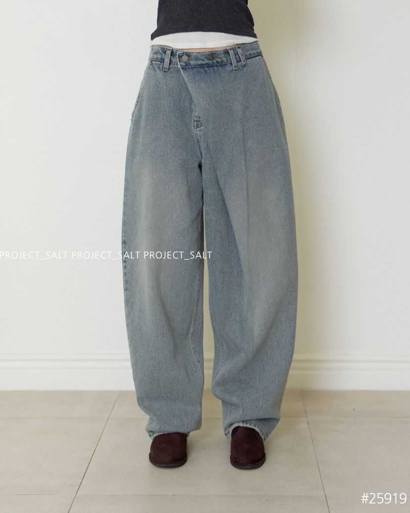 PROJECT SALT東大門㊣代購女士新品25秋冬牛仔褲PROJECTSALT牛仔褲