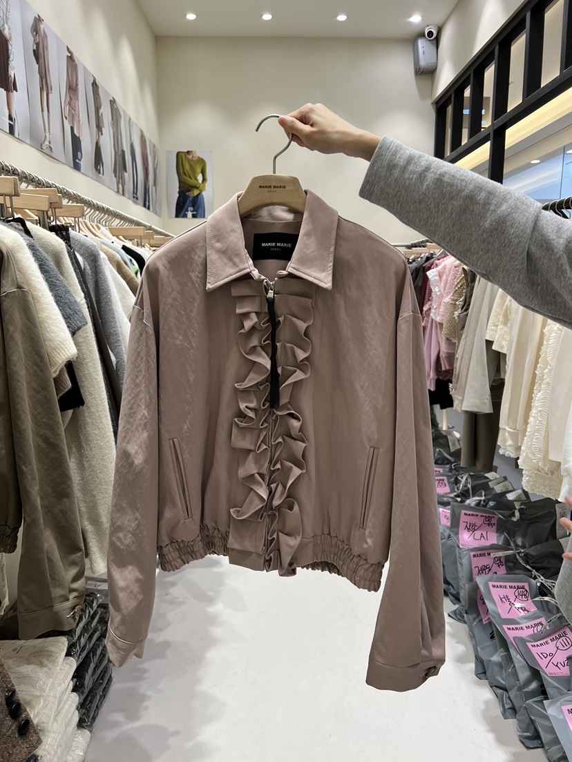 MARIE MARIE東大門㊣代購女裝新款推薦職業人氣夾克荷葉邊MARIE MARIE夾克